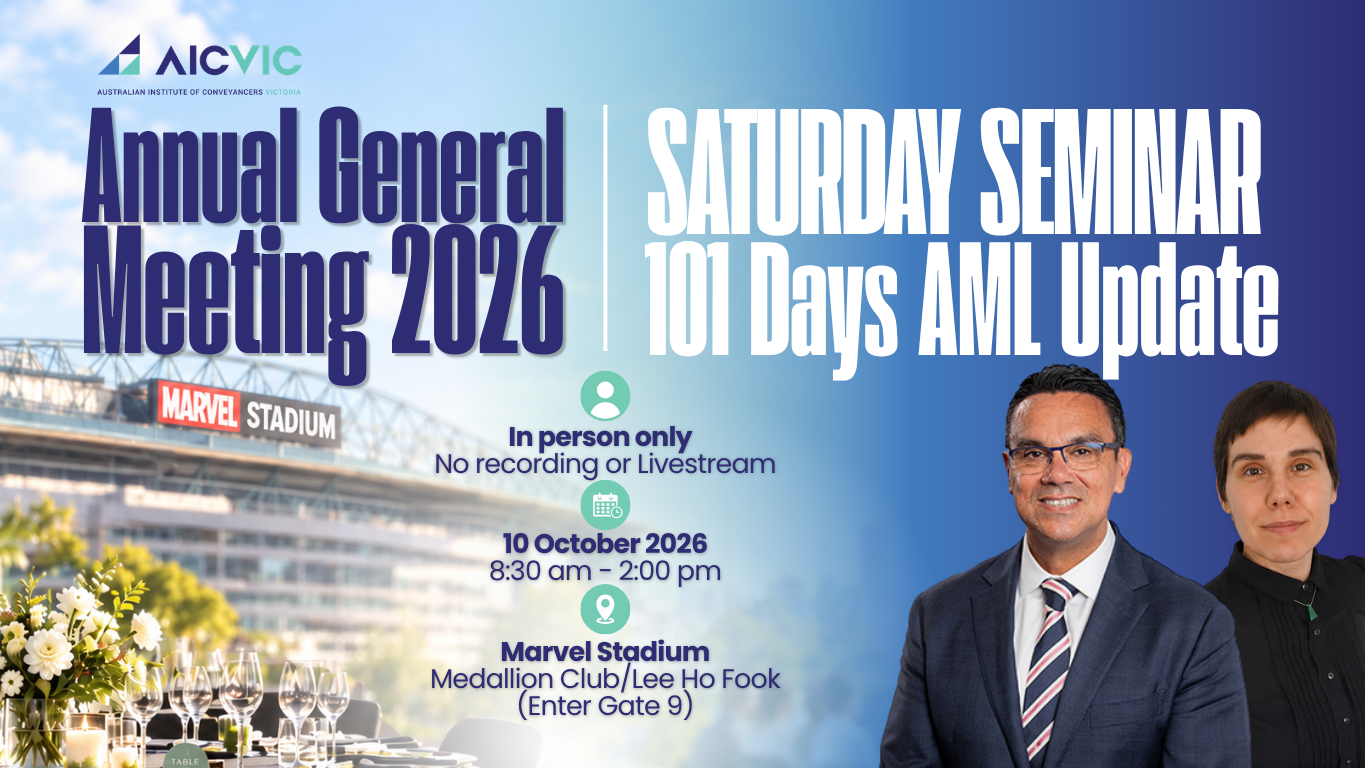AGM 2026 & Saturday Seminar: 101 Days AML Update