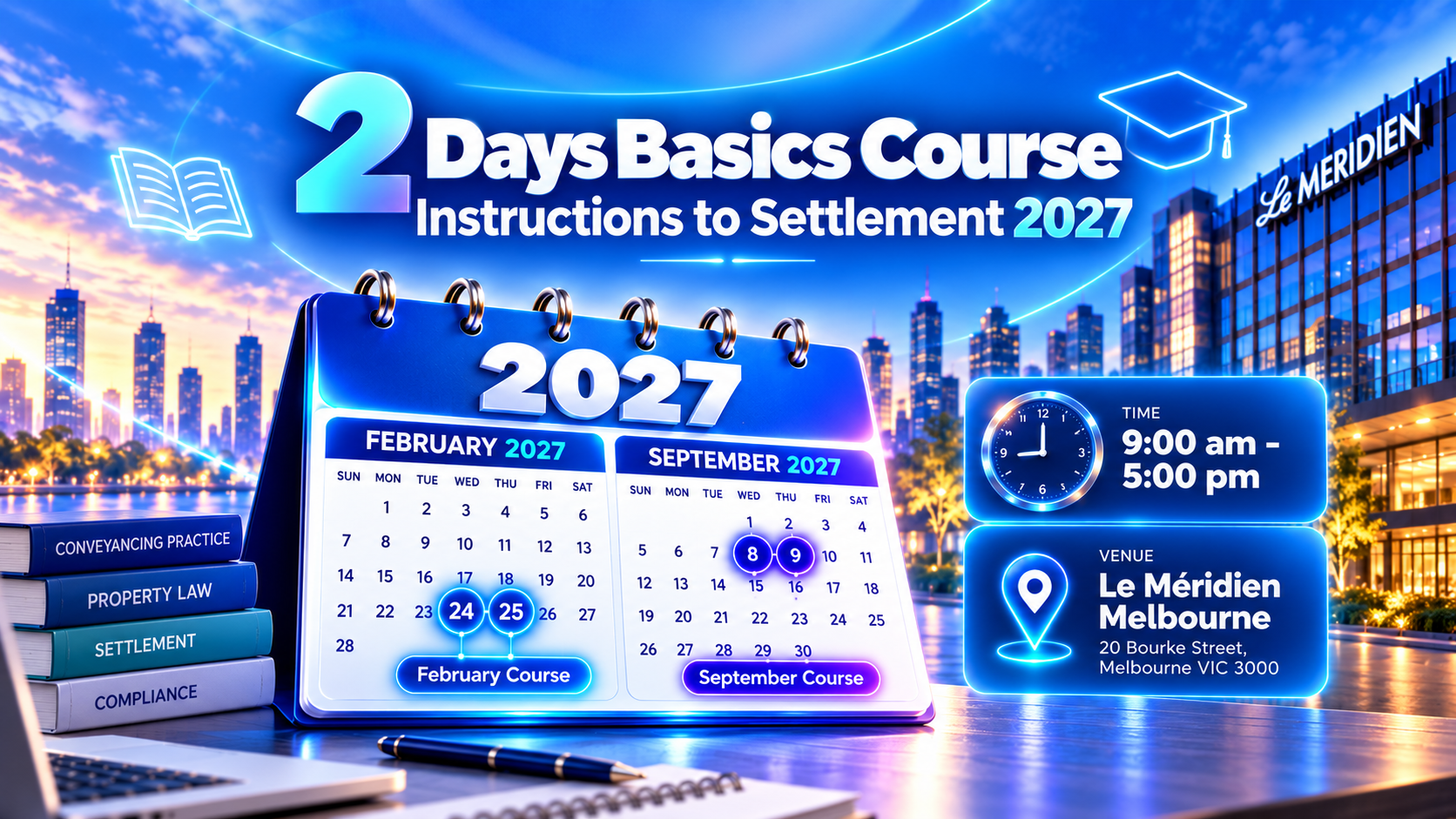 2 Day Basics Course 2027: Instructions to Settlement