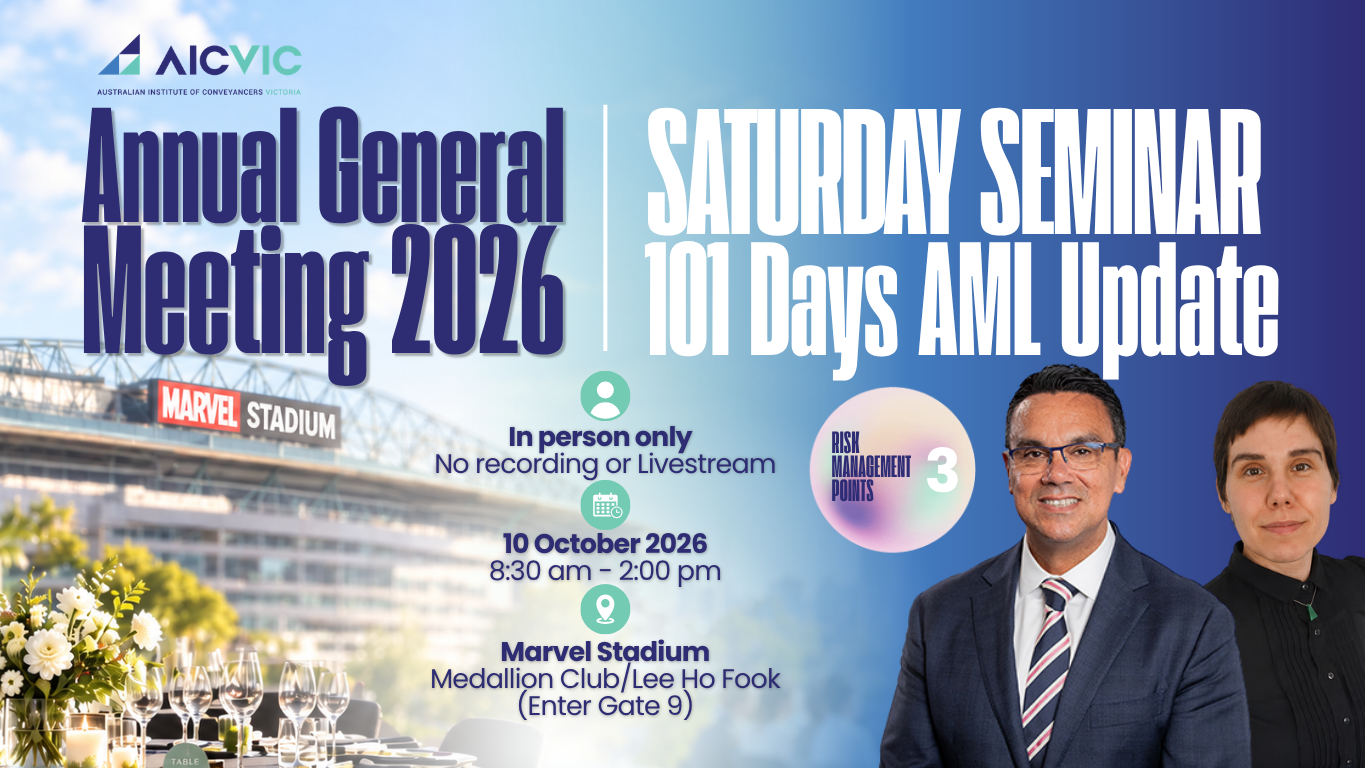 AGM 2026 & Saturday Seminar: 101 Days AML Update