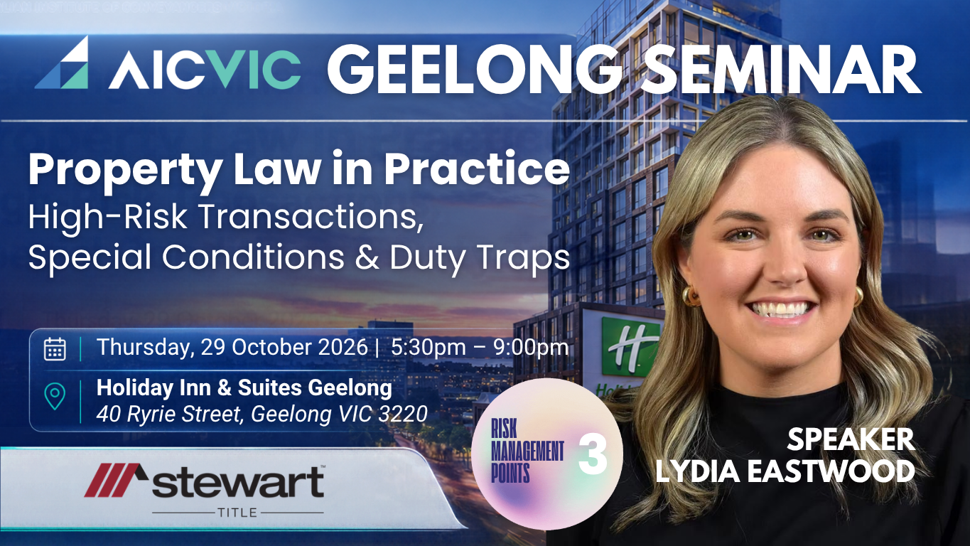 Geelong Regional Seminar: Property Law in Practice